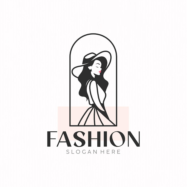 Ilustración sencilla del logotipo de una empresa de moda