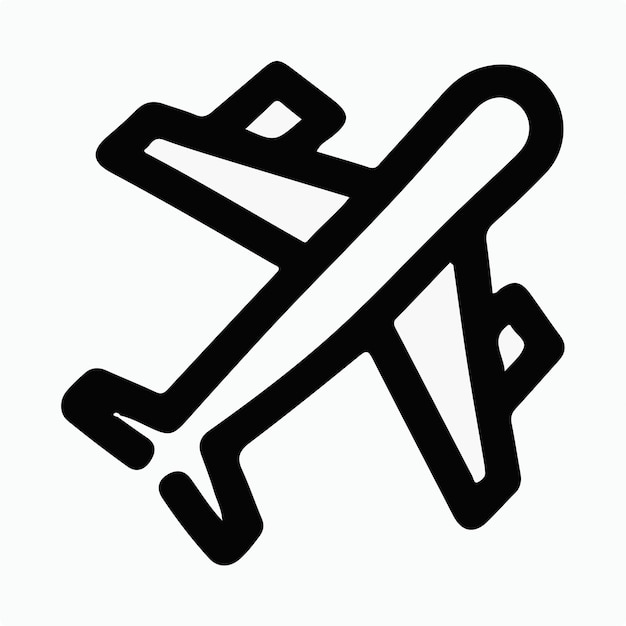 Ilustración sencilla del logotipo del icono de los aviones