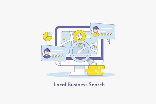 Ilustración de SEO de negocios locales