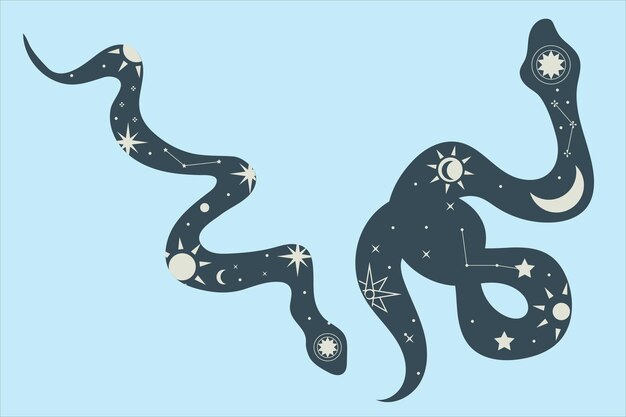 Ilustración de la serpiente celestial