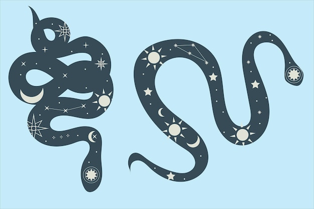 Ilustración de la serpiente celestial