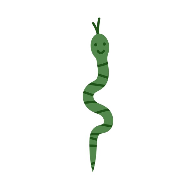 Ilustración de una serpiente de dibujos animados