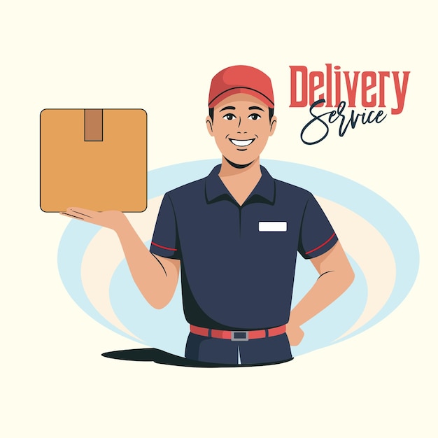 Ilustración de servicio de entrega