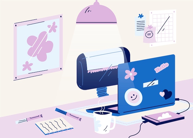 Ilustración del servicio de tecnología de portátiles