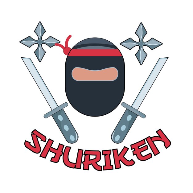 Vector ilustración de shuriken