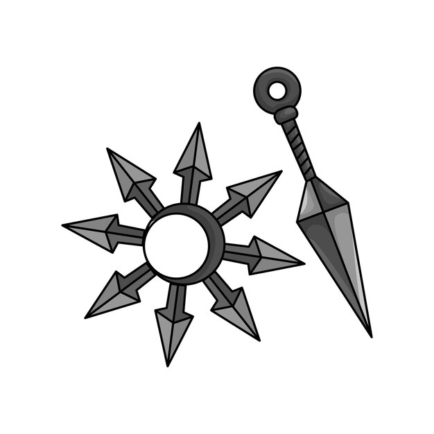 Vector ilustración de shuriken