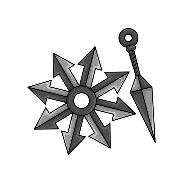 Vector ilustración de shuriken