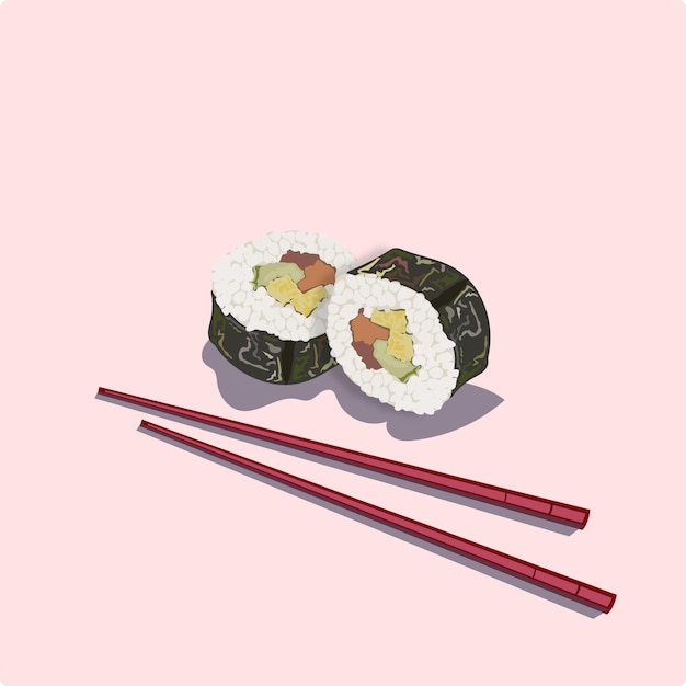 ilustración de shushi