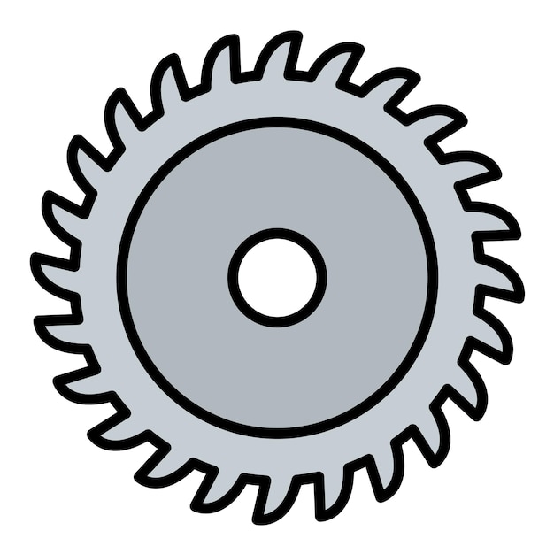 Ilustración de la sierra circular plana