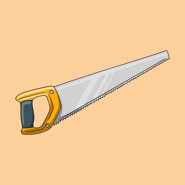 Ilustración de una sierra manual
