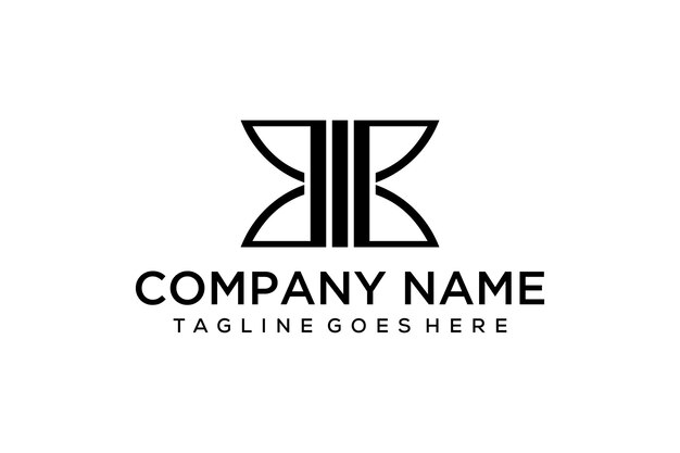 Ilustración de un signo BK abstracto y moderno para el diseño del logotipo de una empresa financiera