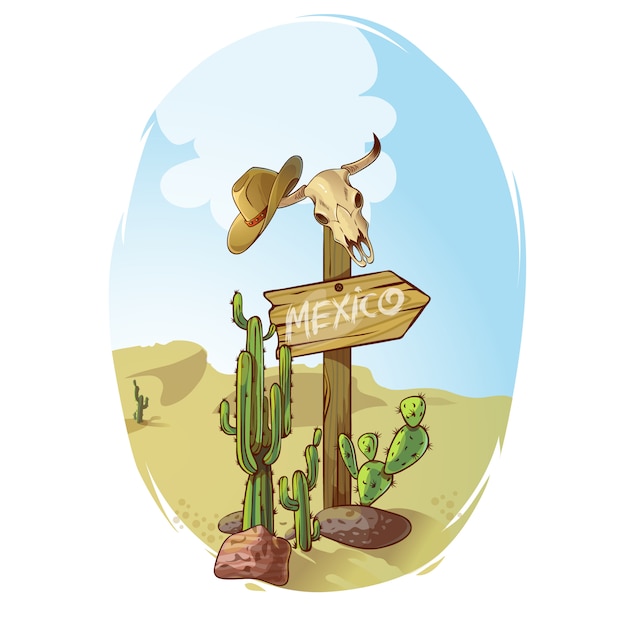 Vector ilustración de signo de wild west