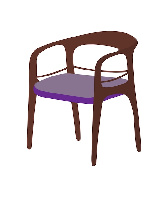 Ilustración de silla dibujada a mano Elemento moderno de apartamento plano