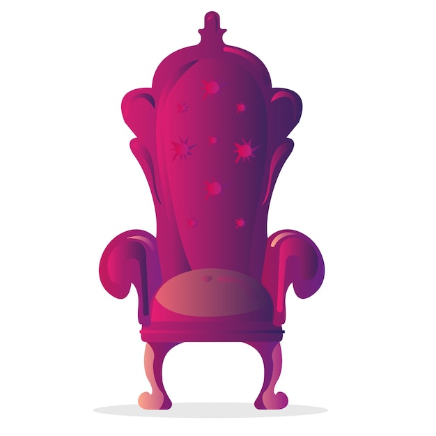 Ilustración de sillas y sillones de diferentes colores silla real