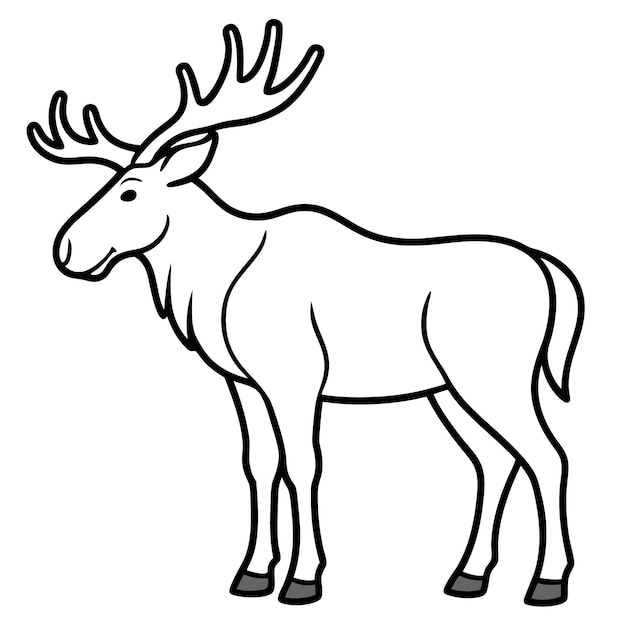 Ilustración de la silueta del alce