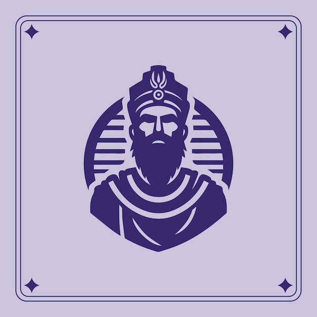 ilustración de la silueta de un antiguo rey asirio