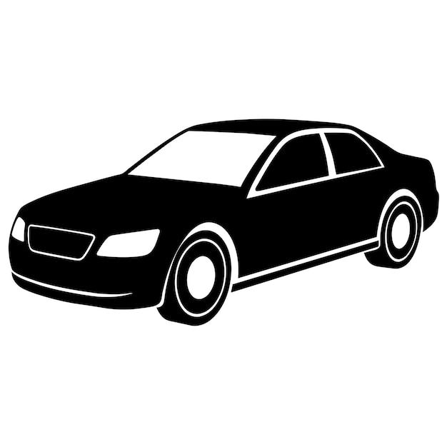 Ilustración de silueta de automóvil Vector de silueta aislado sobre un fondo blanco 28