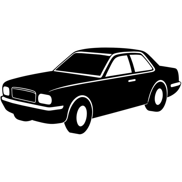 Ilustración de silueta de automóvil Vector de silueta aislado sobre un fondo blanco 32