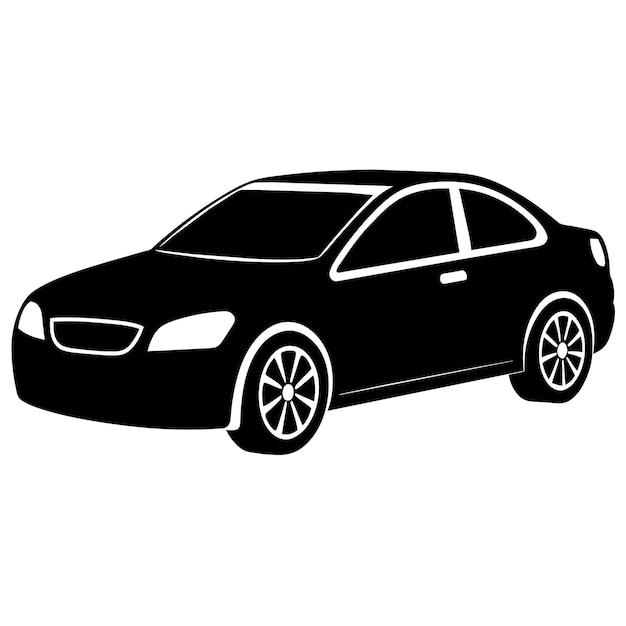 Ilustración de silueta de automóvil Vector de silueta aislado sobre un fondo blanco 48