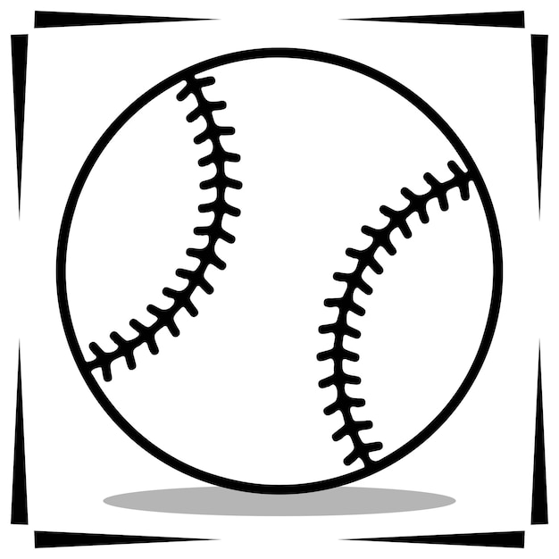Ilustración de la silueta del béisbol Ícono de la siluata del béisbal