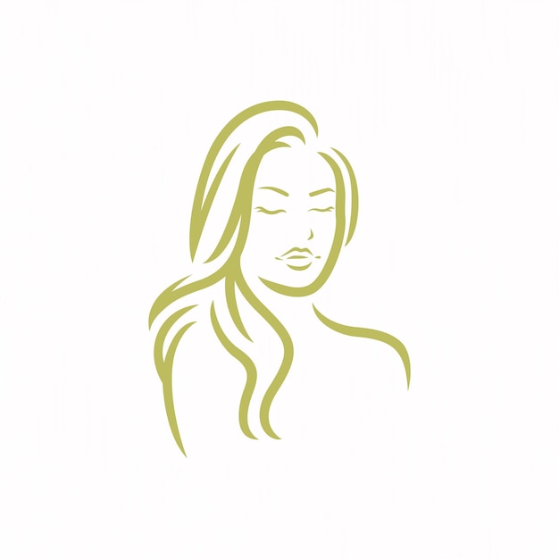Ilustración de la silueta de la cara de la mujer plantilla de diseño del logotipo