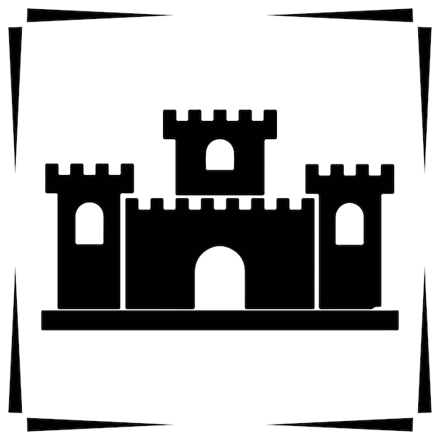 Ilustración de la silueta del castillo Icono de la siluetta del castillo