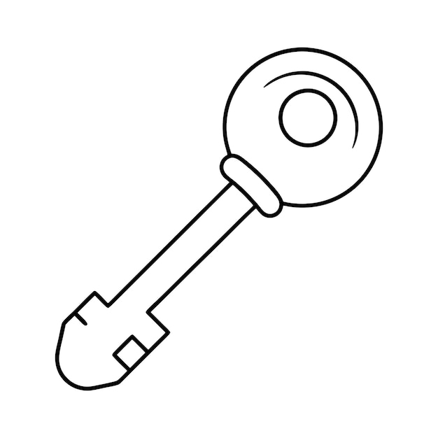Ilustración de la silueta clave de Victor con fondo blanco
