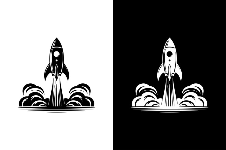 Ilustración de la silueta del cohete