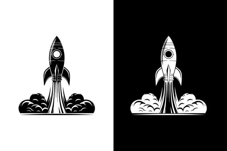 Ilustración de la silueta del cohete