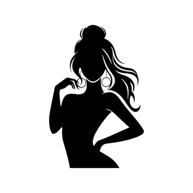 Ilustración de la silueta del cuerpo de una mujer dibujada a mano