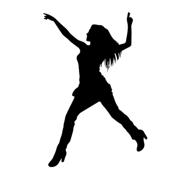 Vector ilustración de la silueta de una figura bailando