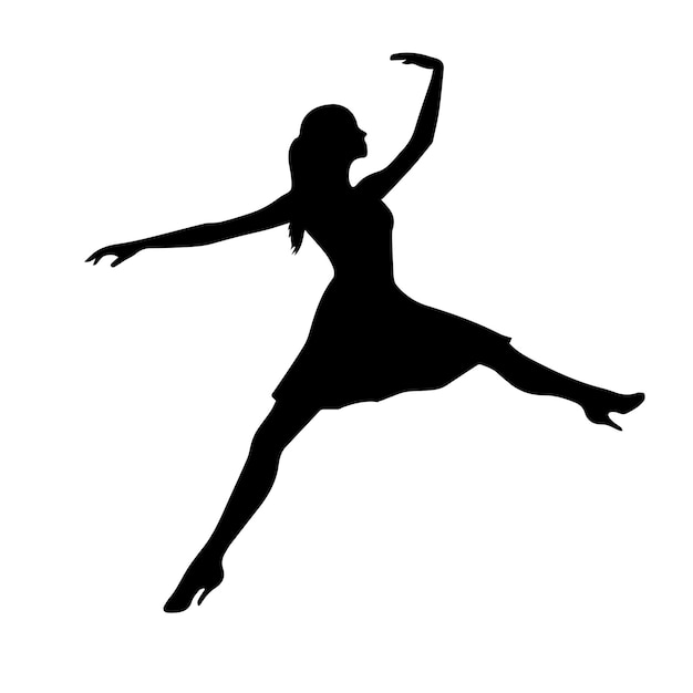 Vector ilustración de la silueta de una figura bailando