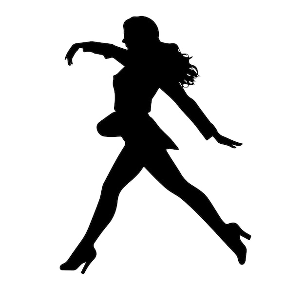 Vector ilustración de la silueta de una figura bailando