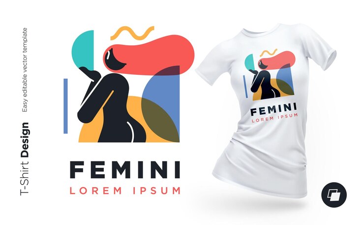 Vector ilustración de silueta geométrica hermosa mujer moderna con formas abstractas