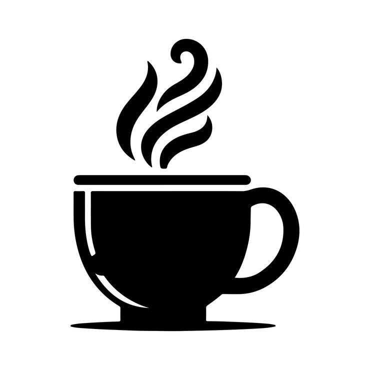 Ilustración de la silueta del icono de la taza de café