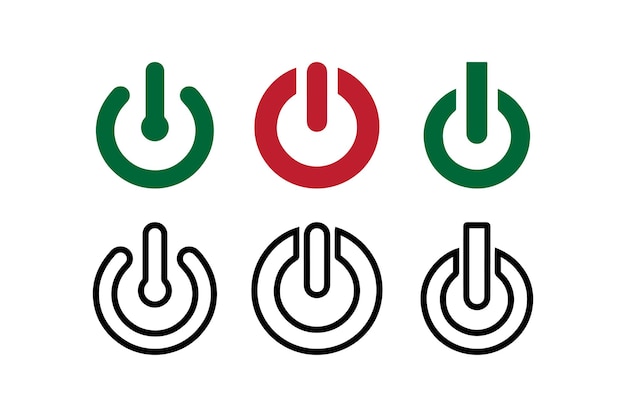 Ilustración de la silueta del icono del vector de potencia