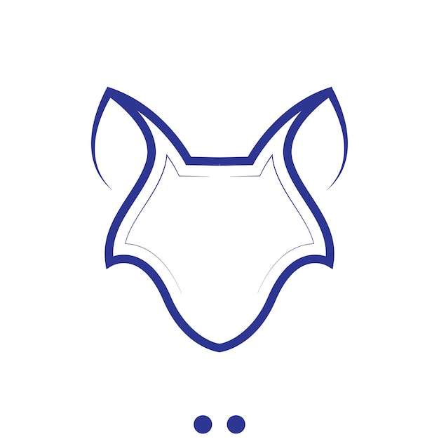 ilustración de silueta de icono de zorro vectorial