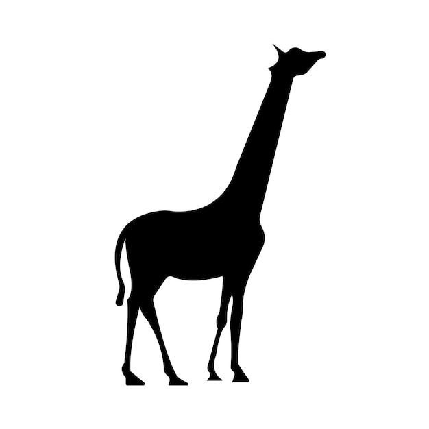 Ilustración de silueta de jirafa