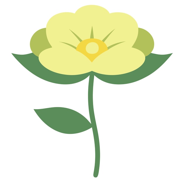 Ilustración de la silueta de la línea Vector Art de la flor de amapola de agua