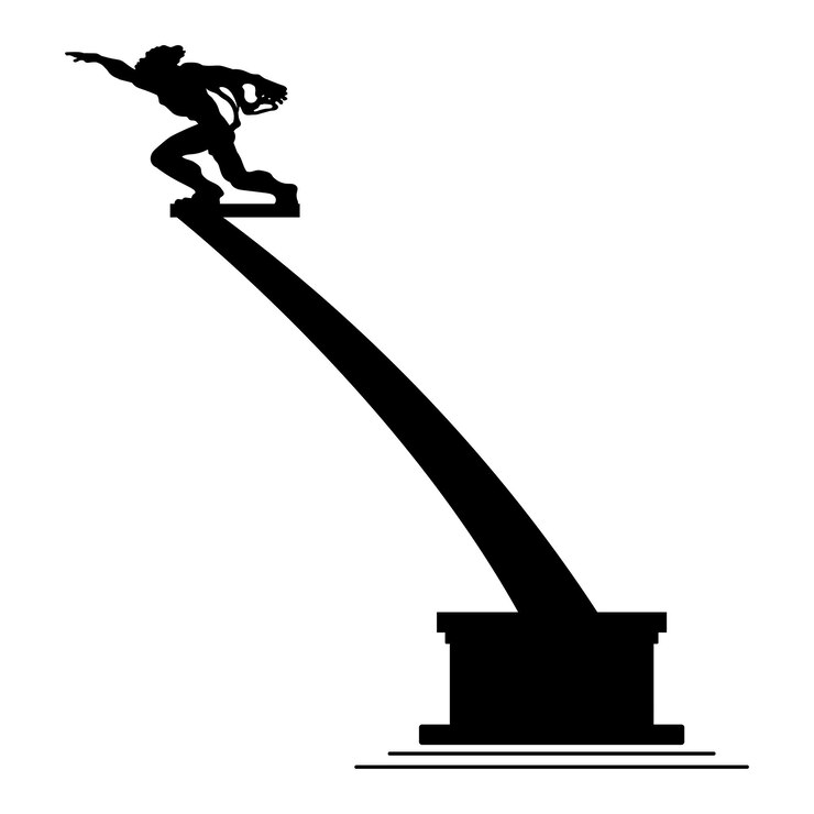 Vector ilustración de la silueta del monumento pancoran