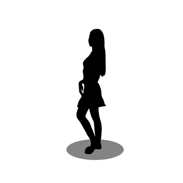Vector ilustración de la silueta de una mujer