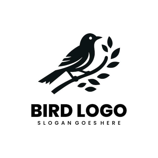 Ilustración de la silueta de un pájaro