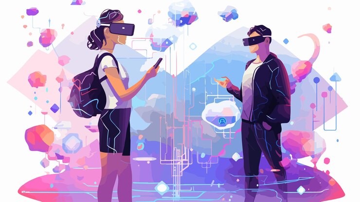 Vector ilustración de silueta plana de hombre y mujer imagen vectorial