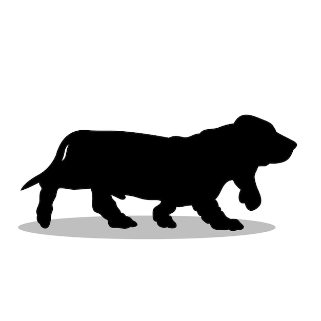 Ilustración de la silueta del sabueso Diseño del icono de la siluata del sabueso