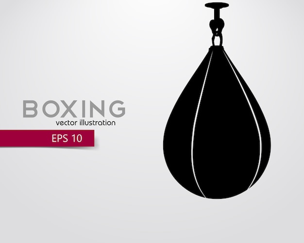Ilustración de silueta de saco de boxeo