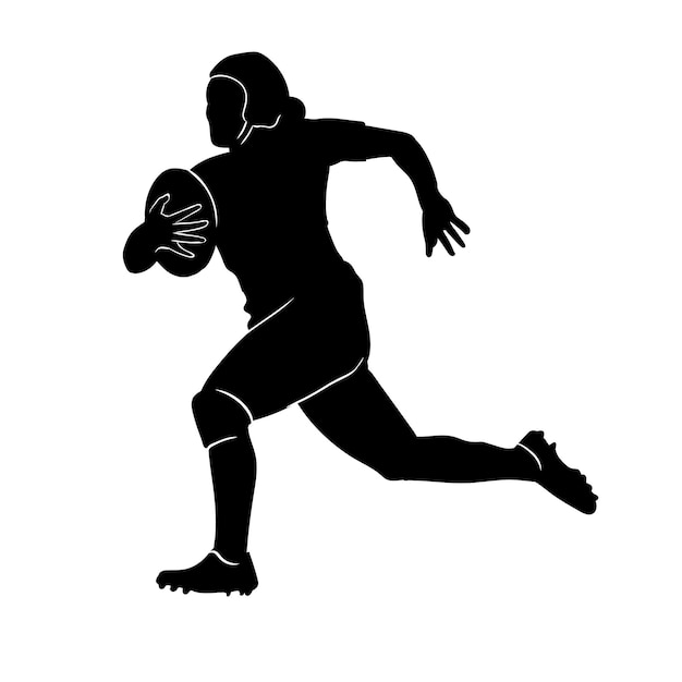 Vector ilustración de silueta de sietes de rugby