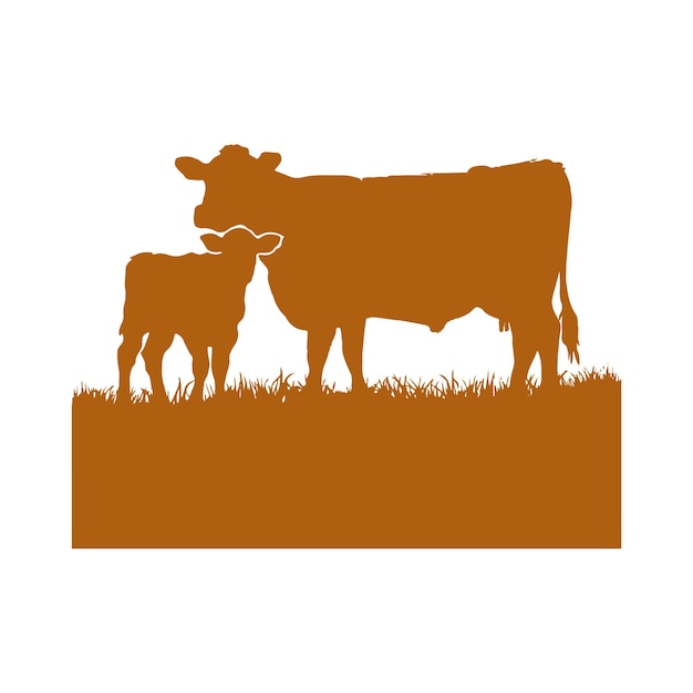 ilustración de silueta de toro