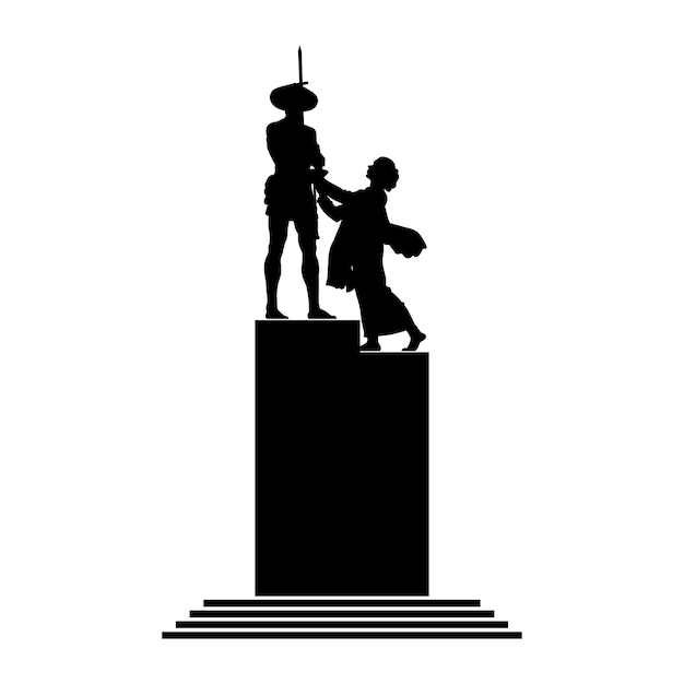 Ilustración de la silueta de Tugu Tani