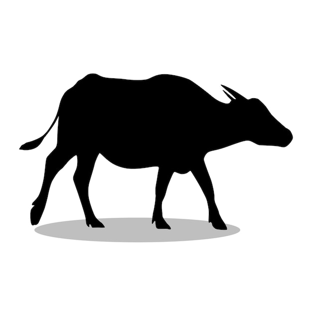 Ilustración de la silueta de la vaca Diseño Icono de la silhouette de la vaca