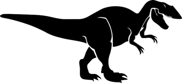 Ilustración de silueta de vector de dinosaurio